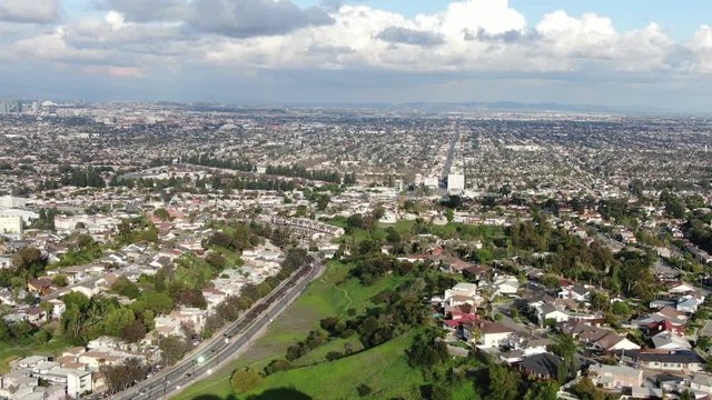 South Los Angeles From Baldwin Hills Aerial Shot