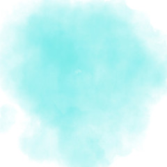Abstract watercolor effect background turquoise blue
