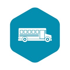 School bus icon. Simple illustration of school bus vector icon for web