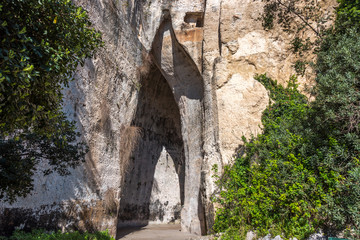 Naklejka premium Ancient Archeological Park in Syracuse, Sicily, Italy