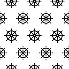 Seamless nautical pattern with ship wheels. Design element for wallpapers, baby shower invitation, birthday card, scrapbooking, fabric print