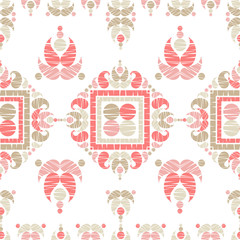 Paisley ornament. Ethnic boho seamless pattern. Ikat. Traditional ornament. Folk motif. Can be used for wallpaper, textile, invitation card, wrapping, web page background.