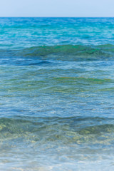 Waves Washing Ashore on a Mediterranean Beach