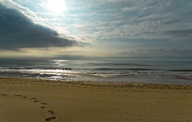 sunset on the beach