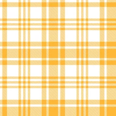 Stof per meter Naadloze patroon geruite textuur achtergrond, geel en wit © Darya