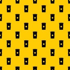 Trash can pattern seamless vector repeat geometric yellow for any design