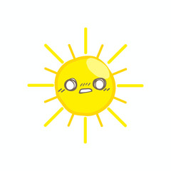 Cute smile sun vector