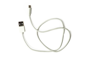 usb cable isolated on white