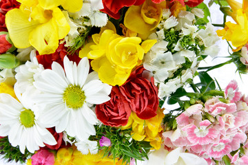 bouquet of flowers on background