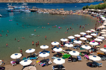 Die griechische Insel Rhodos im Sommer