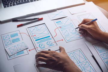 ux Graphic designer creative  sketch planning application process development prototype wireframe...