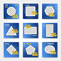 Editable Instagram Post template. Social Media Banners for Digital Marketing