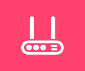 Obraz premium Router icon. Vector illustration in flat style.