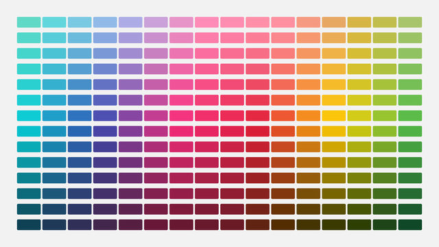 Color palette. Table color shades. Color harmony. Trend colors. Vector illustration