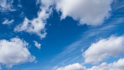 Obraz premium Beautiful blue sky and clouds. The natural background