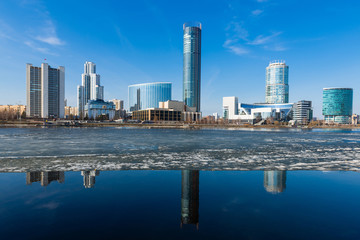 Fototapeta na wymiar quay wharf embankment Yekaterinburg City