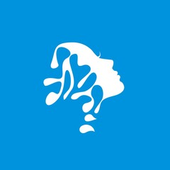 Girl's face silhouette