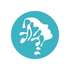 Girl's face silhouette