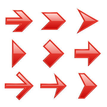 Arrows set. Arrow icons down direction up pointer sign next right left cursor black web interface navigation flat, vector collection