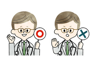 医者-男性-マルバツ