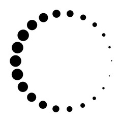 Abstract vector background with halftone dots circle. Creative geometric pattern