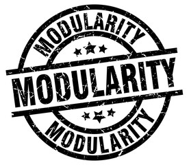 modularity round grunge black stamp