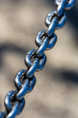 Closeup of an iron chain