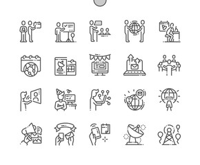 World Telecommunication and Information Society Day Well-crafted Pixel Perfect Vector Thin Line Icons 30 2x Grid for Web Graphics and Apps. Simple Minimal Pictogram