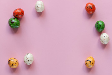 Easter background with eggs. Spring concept