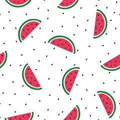 Water melon seamless pattern, tablecloth, vector illustration