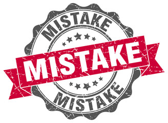Obraz premium mistake stamp. sign. seal