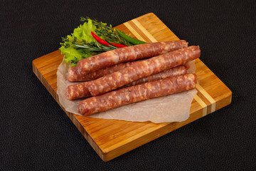 Pork sausages for grill