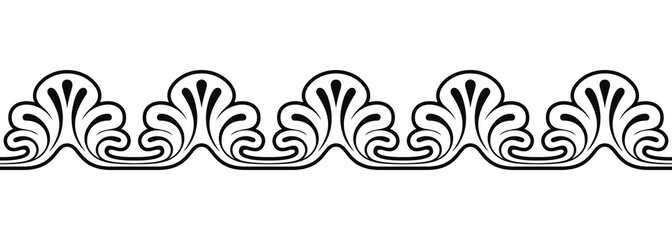 Seamless ancient greek ornament isolated on white background.