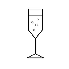 Champagne glass outline icon