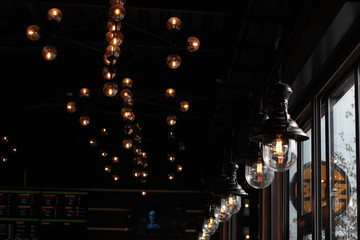 Obraz premium a series of large electric lanterns