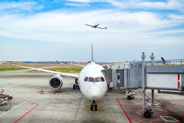 Airplane and Melbourn airport