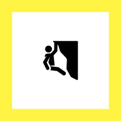 climbing vector icon. flat design