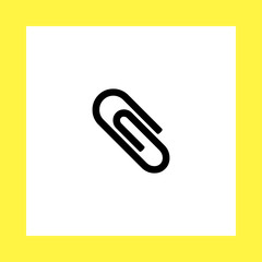 clip vector icon. flat design