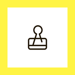 clip vector icon. flat design