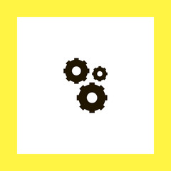 cogwheels vector icon. flat design