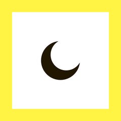 Fototapeta na wymiar crescent moon vector icon. flat design