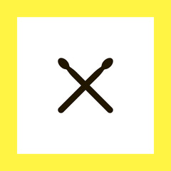 drum sticks vector icon. flat design