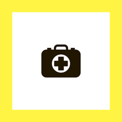 first aid kit vector icon. flat design