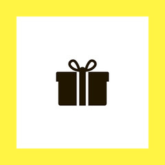 gift vector icon. flat design