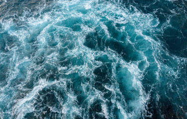 wavy water in the sea