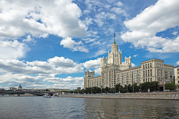 Fototapeta na wymiar Kotelnicheskaya Embankment Building, one of seven Stalinist skyscrapers in Moscow
