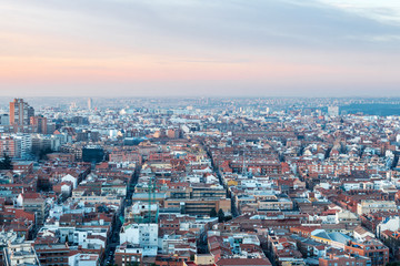 Madrid skyline from above