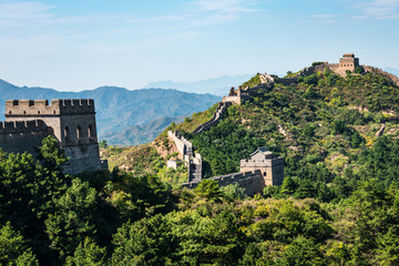 Fototapeta na wymiar Great Wall of China between Jinshanling and Simatai