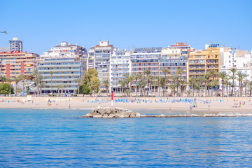 Beach and Waterfront in Benidorm. Costa Blanca Spain