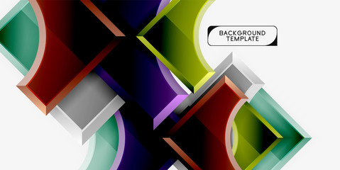 Geometrical 3d shapes background